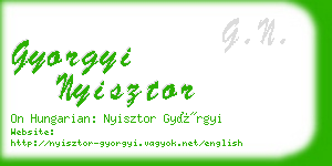 gyorgyi nyisztor business card